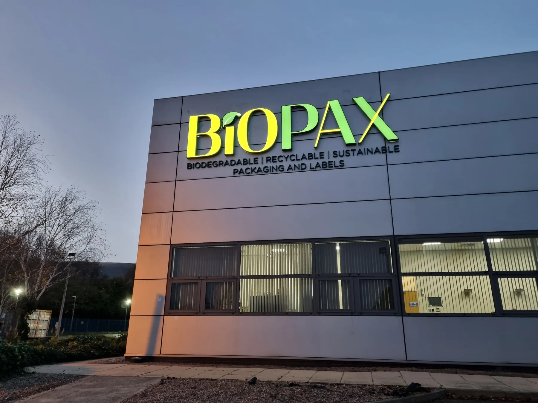 BioPAX illuminated building sign
