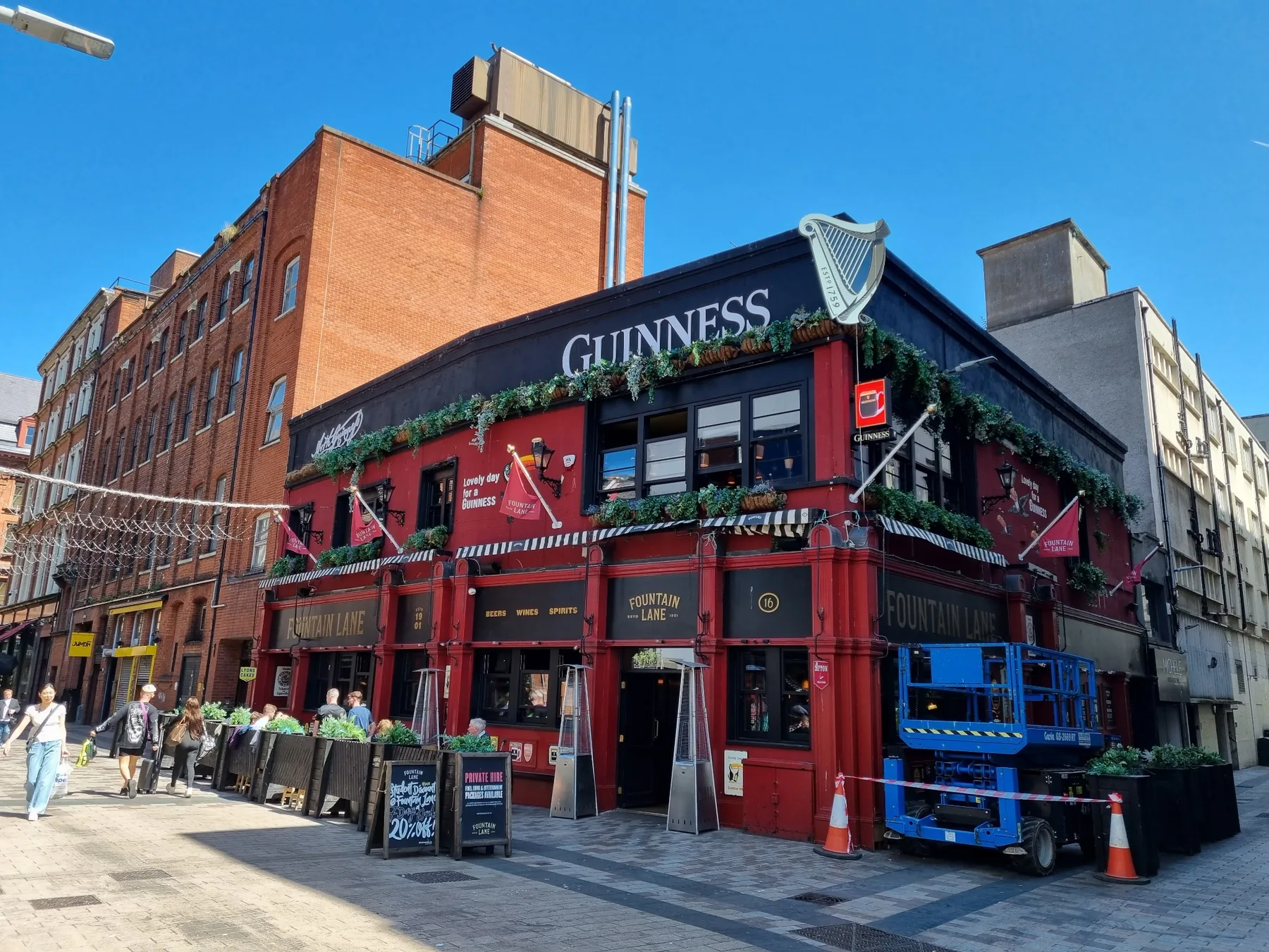 Guinness pub frontage signage