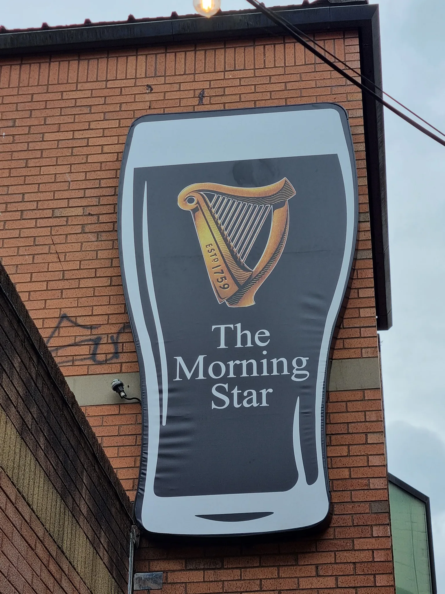 The Morning Star large shaped Guinness sign