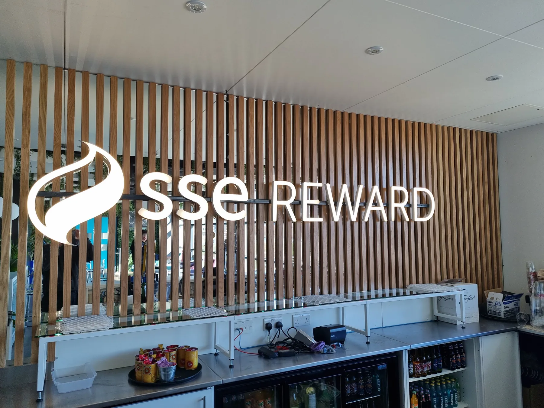 SSE Reward interior illuminated sign
